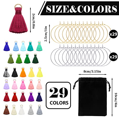 Yingzhao 88 Pcs Wine Glass Charms Set with Tassels & Rings for Stemware