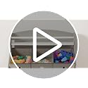 3-in-1 Kids Bookshelf and Rolling Toy Storage Organizer with Fabric Bins