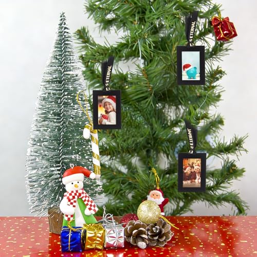 20 Pack Black Hanging Mini Picture Frames for Xmas Tree Wall Decor