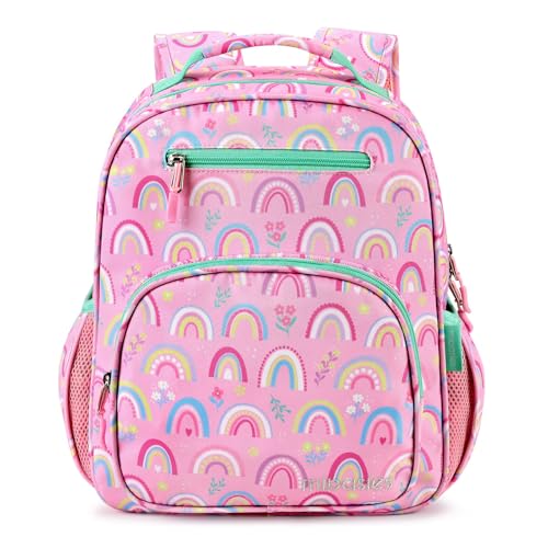 Mibasies Girls School Backpack Lightweight 12L Rainbow Pink Bookbag