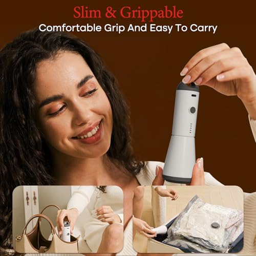 Vacbird Travel Vacuum Bags with Rechargeable Pump, Space Saver Set