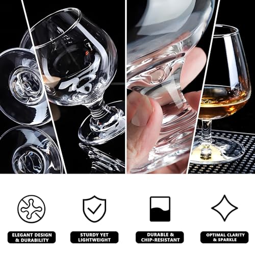 DOTUHAO 2 Pack Cognac Glasses - 11.5 Oz Brandy Snifter Set for Whiskey & Spirits
