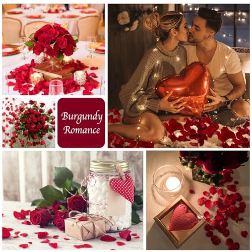 180 Real Preserved Red Rose Petals for Romantic Decor and Wedding Confetti