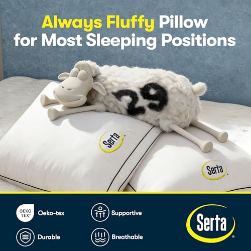 Serta Hotel Collection Queen Bed Pillows Set of 2 - Down Alternative