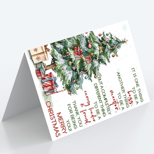 Abeletree AT-383 Christmas Card for Boss Thank You Holiday Greeting Card