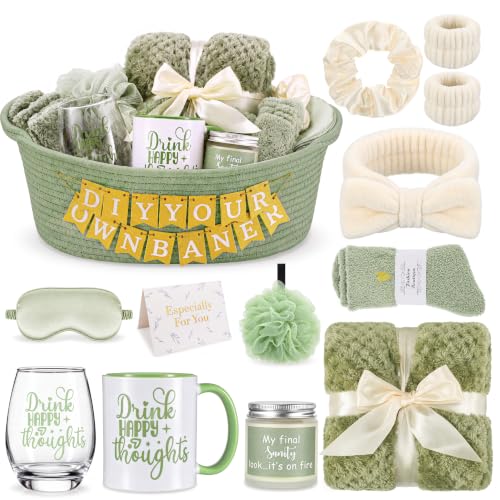 Zopeal Green Spa Gift Basket Set for Women - Relaxation & Self-Care