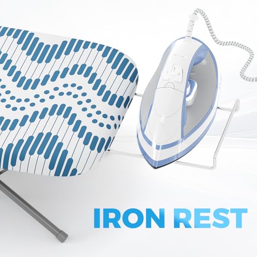KINGBOARD Small Tabletop Ironing Board with Iron Rest & Heat Resistant Cover