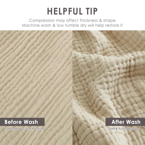 Soft Cotton King Blanket - Lightweight Muslin Gauze 108"x90"