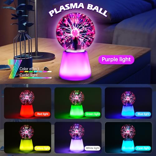 3-Inch Plasma Ball Lamp Interactive Touch Sensitive Lightning Globe