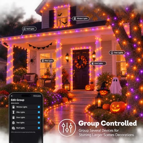 RGB LED String Lights 200 Pixels 66ft Outdoor Indoor Halloween Christmas