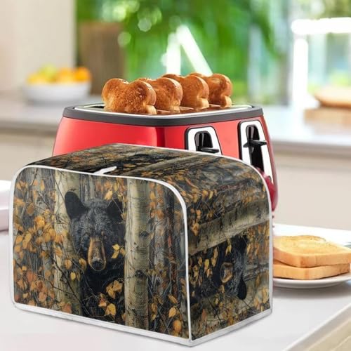 Bear Hunting Print Toaster Dust Cover, Washable Kitchen Appliance Protector