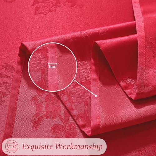 SASTYBALE Red 20x20 in Set of 4 Christmas Damask Jacquard Cloth Napkins