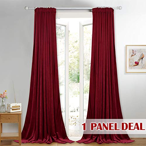 StangH Red Velvet Christmas Window Curtains 72x84 Inches - Pack of 1