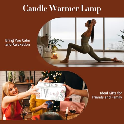 Candle Warmer Lamp with Timer & Dimmer - Floral Design