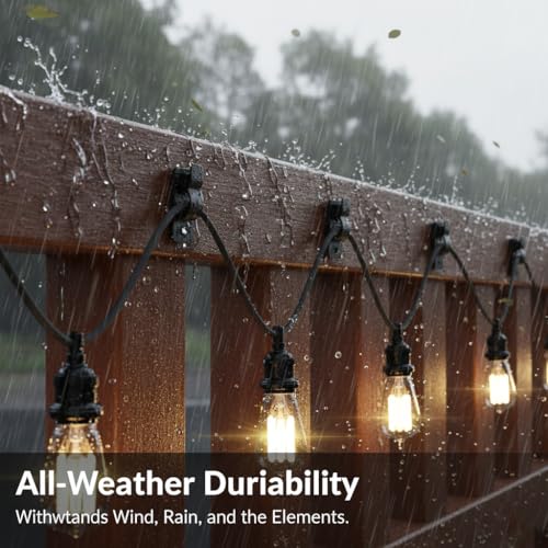 80-Pack Outdoor String Light Hooks, Weatherproof Screw-in Cable Hangers