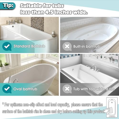 Saddle Mesh Bath Toy Organizer - 2 Compartment Tub Edge Storage Holder