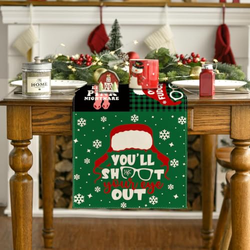 Yarcooly Christmas Table Runner 13x108 Inch Winter Holiday Home Decor
