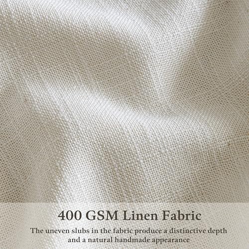90-Inch Pinch Pleat Linen Blend Curtains - Light Filtering 2 Panels