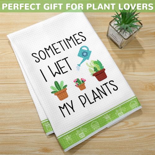 6-Pack Plant Lover Funny Kitchen Towels - 16x24in Microfiber Gift Set