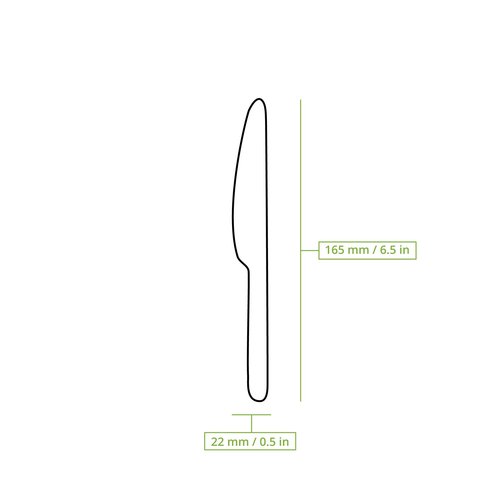 BIOZOYG Wood Knives 1000 Pcs 6.5 Inch - Disposable Wood Cutlery Eco-Friendly Biodegradable - Wooden Disposable Knives Wooden Party Utensils for Parties, Events, Weddings