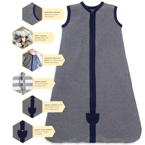 Burt's Bees Baby Organic Cotton Wearable Blanket - Beekeeper Sleep Sack