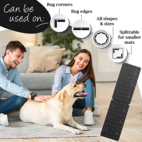 Non-Slip Rug Grippers for Carpets - Anti-Slip Mat Grips, 4 Pack