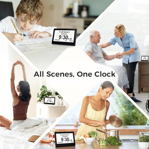 7-Inch Digital Calendar Clock for Seniors, Dementia & Memory Loss Support