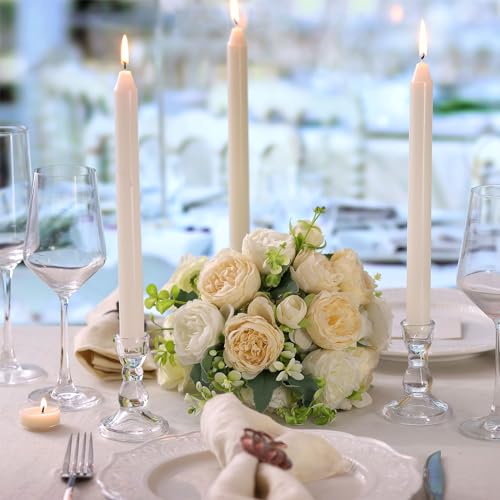 24 Pcs Taper Candle Holders Bulk Set 3.55''x2.56'' for Weddings & Home Decor