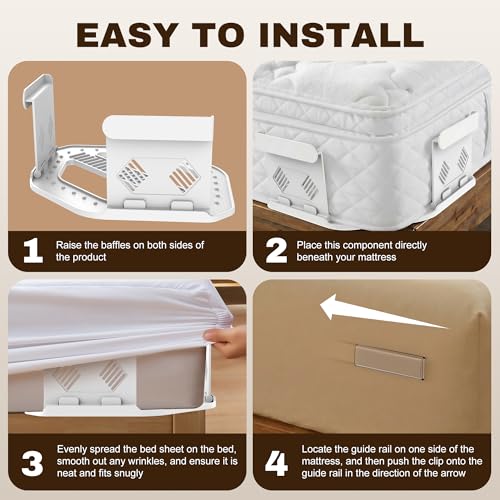 Fitted Sheet Holder Straps, 4 Pack Non-Slip Clips for All Mattress Sizes