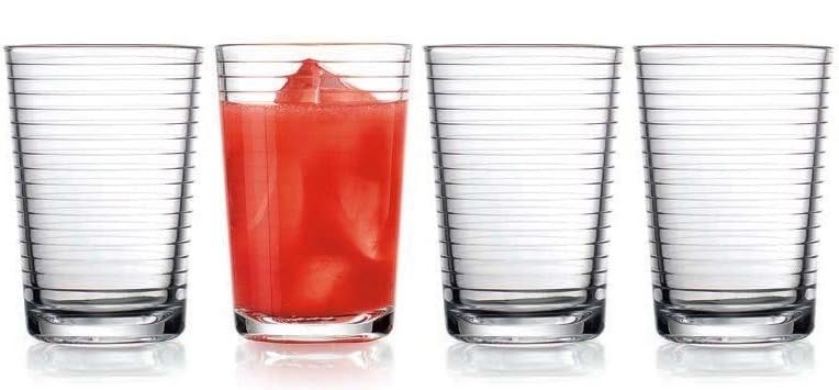 7 oz Juice Glasses – Set of 4 Durable Glass Tumblers for Everyday Use