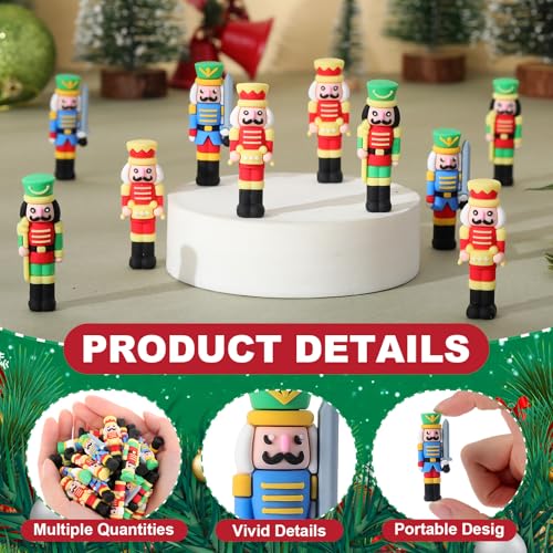 Chunful 60 Pcs Mini Nutcracker Figurines Christmas Party Favors Holiday Decor