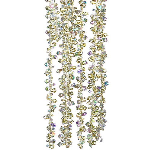Kurt S. Adler 9-Ft Gold Iridescent Beaded Garland H2086GO