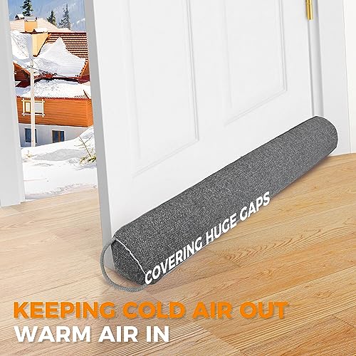 30-Inch Under Door Draft Stopper - Heavy Duty Cold Air & Noise Blocker