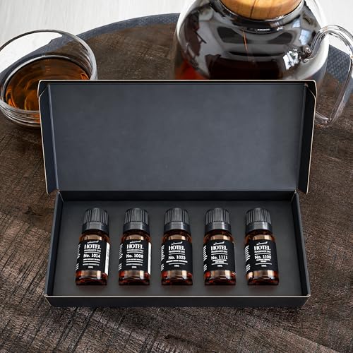 Hotel Collection Fragrance Oil Sampler Gift Set - 5 Pack, 10ml Oils