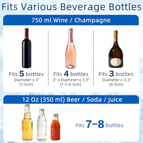 2 Pack Ice Buckets 6.5L Plastic Beverage Chillers for Parties & Bars