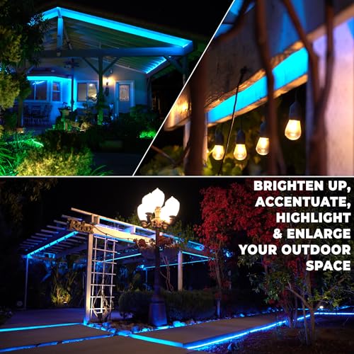 50ft Blue LED Rope Light, 576 LED Outdoor Waterproof Flexible Tube Lighting