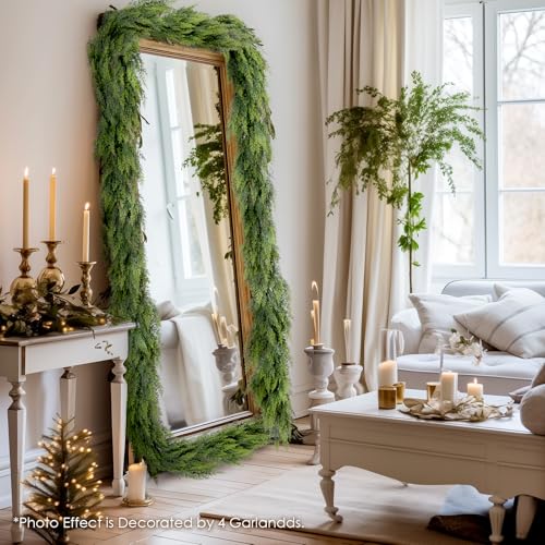 WBHome Juniper Garland 6 ft - Real-Touch Christmas Holiday Decor, Indoor/Outdoor