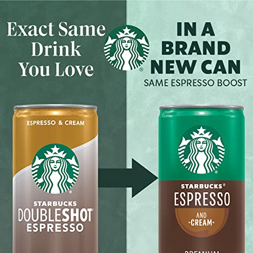 Starbucks Espresso and Cream Ready-to-Drink Coffee 6.5 Oz 12-Pack
