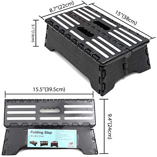 5-Inch Folding Step Stool - Portable Non-Slip Stool for Kitchen & Bath
