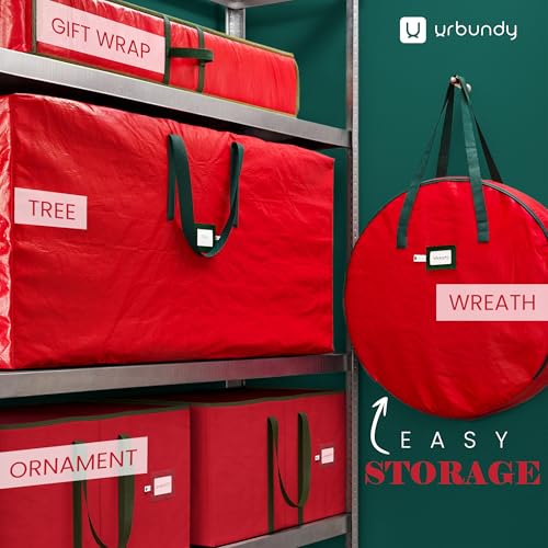 Heavy Duty 30-Inch Christmas Wreath Storage Bag 2-Pack Waterproof