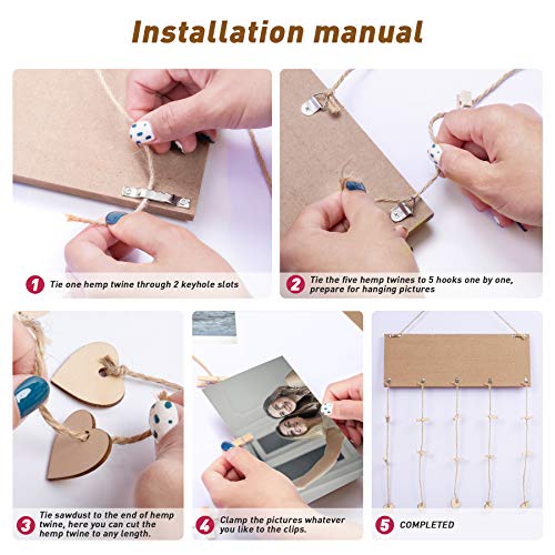 Rustic Wood Hanging Photo Display for Grandma, Nana Picture Frame Gift