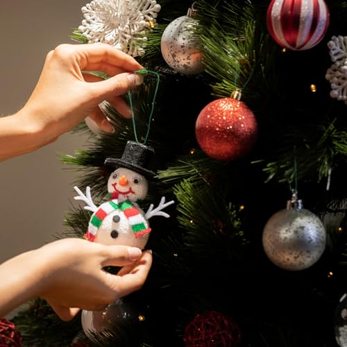 Precut Christmas Ornament Hanger Strings with Snap Fasteners - 200 Pack Green