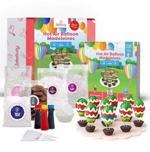 Kids Hot Air Balloon Baking Kit with Silicone Mold and Pre-Measured Ingredients