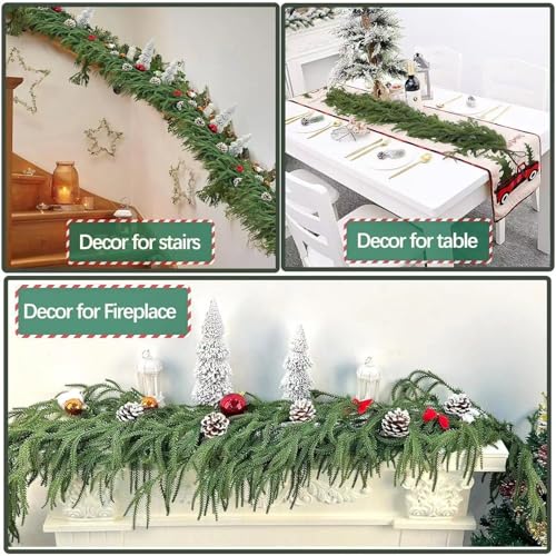 Artificial Norfolk Pine Garland 6ft x2pcs No Light - Lucky Flower