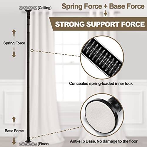 Adjustable Tension Room Divider Rod, No-Drilling Floor to Ceiling Partition