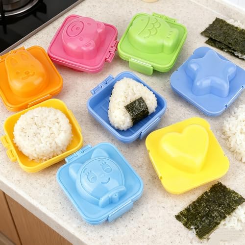 8-Piece Square Hard-Boiled Egg and Sushi Rice Mold Set