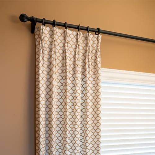 36-Pack Black Curtain Rings with Clips, 1.26-Inch Internal Diameter