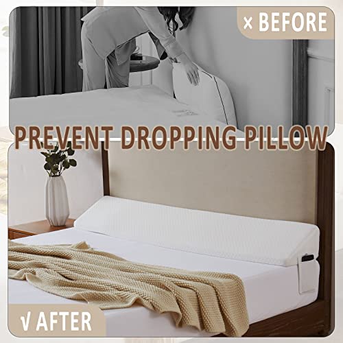 King Size Bed Wedge Pillow - Triangle Gap Filler for Headboard