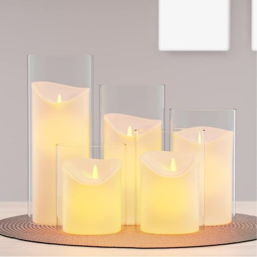 Borosilicate Glass Candle Holder - Elegant Clear Glass Chimney | 3" Diameter, 8" Height