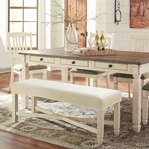 Stretch Jacquard Dining Bench Cover - Washable Slipcover Protector